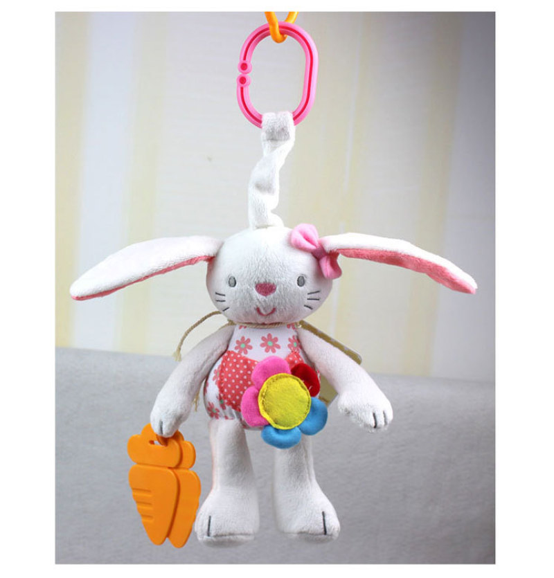 Rabbit bed, trolley, trolley, plush toy, teething tape, paper, funhouse mirror, pink radish, rabbit pic 4