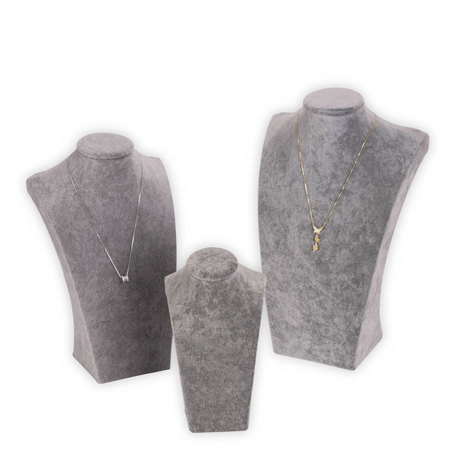 跨境热销项链展示架 冰花绒人像脖子模特首饰架 珠宝颈膜高档展架