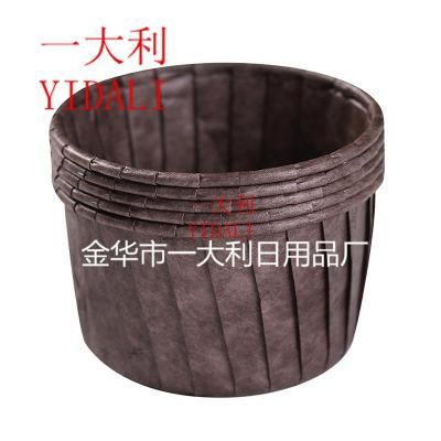 Factory Direct Sales New Solid Color Roll Mouth Cup Oil-Proof Waterproof Cake Paper Cups High Temperature Resistant Cake Mold Curling Cup