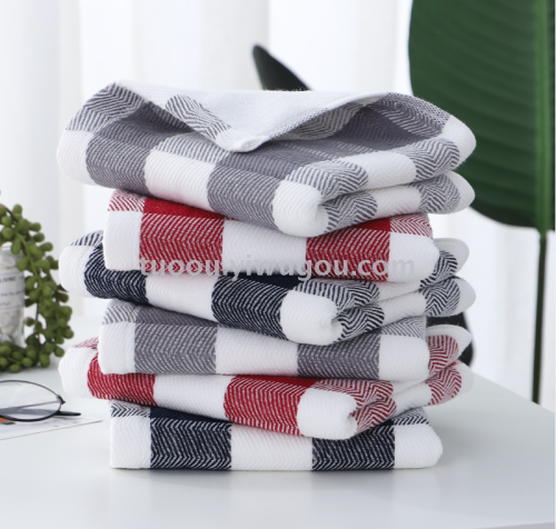 tuoou textile pure cotton gauze couple plaid towel 34*74cm/70 * 140cm love your home