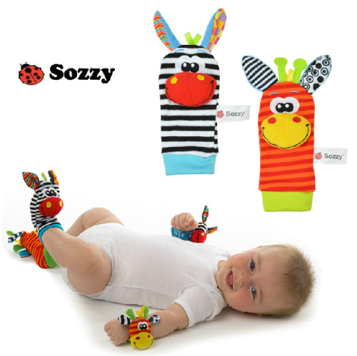 New Innovation 0.-1-Year-Old Baby Animal Socks with Rattle Ring to Attract Attention Baby Newborn Toys 