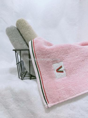 tuoou textile pure cotton combed cotton v-shaped letter towel 35 * 75cm 105g love home