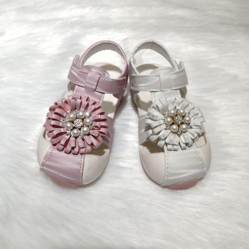 Domestic Foreign Trade Children Girl Flower Soft Sole Non-Slip Breathable Velcro Baby Girl Sandals