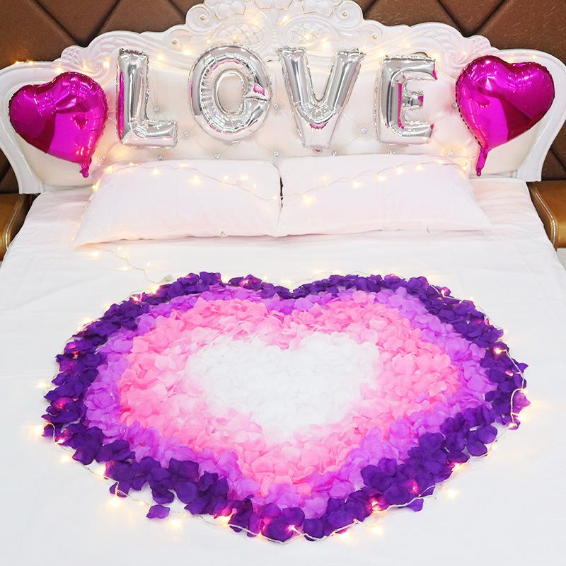 婚庆用品一斤一装无纺布仿真花瓣婚礼婚房布置装饰厂销品质保证