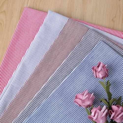 All-Cotton Fabric Bag Striped Denim Yarn-Dyed Fabric Fabric Color Style Variety Wide Range of Applications