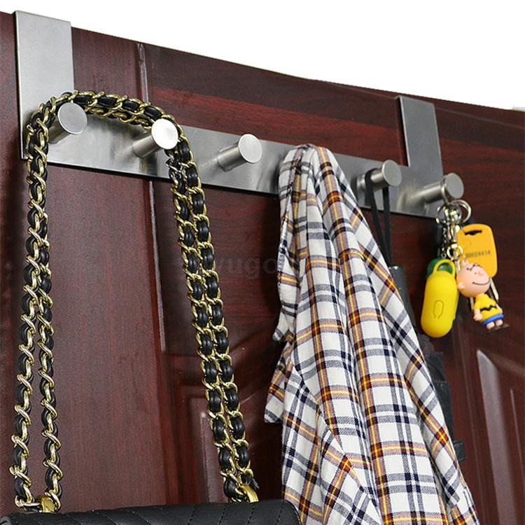 不锈钢门后挂钩 免钉挂衣架衣帽挂钩无痕挂钩衣挂壁挂排钩