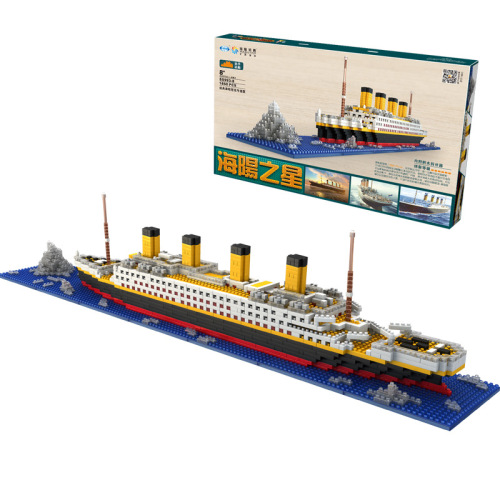 titanic small particle building blocks miniature diamond particles children‘s puzzle diy assembling toy boat