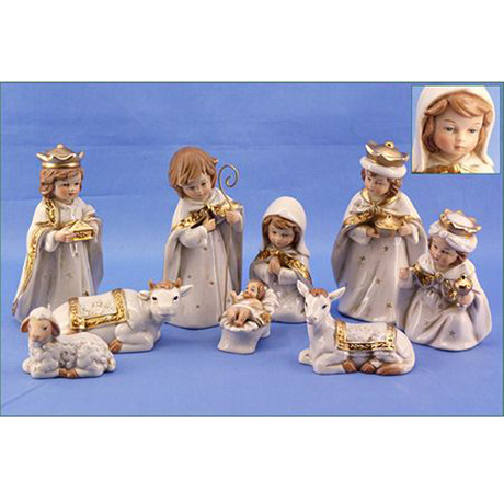 厂家定制创意树脂工艺品卡通宗教马槽圣诞节日装饰品礼物家居摆件