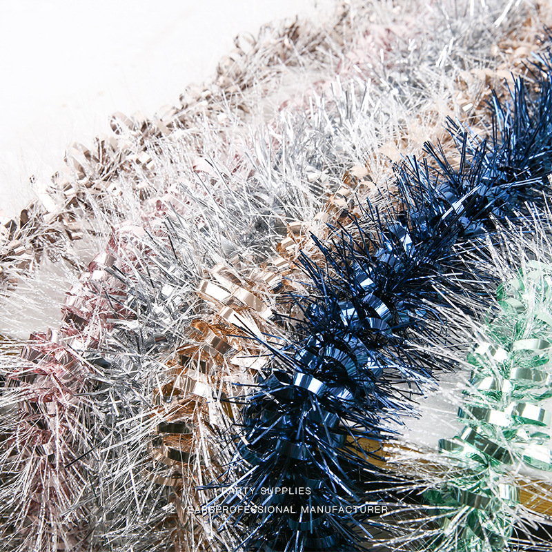 细丝龙珠拉花彩带新款圣诞装饰彩条生日派对酒吧开业布置用品批发