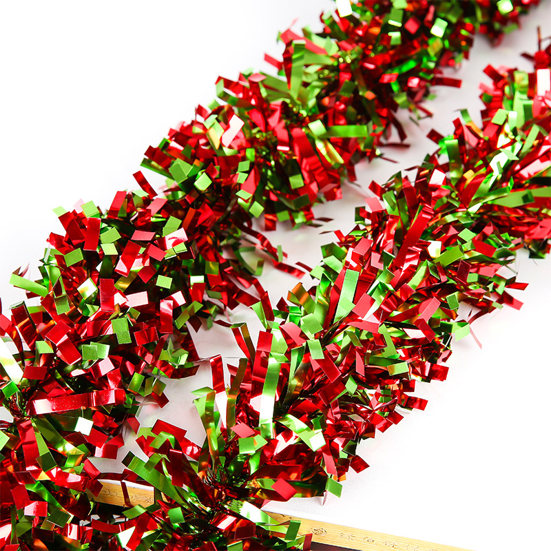 两色全宽折边毛条彩带晚会酒吧派对幼儿园圣诞节装饰拉花茜草批发