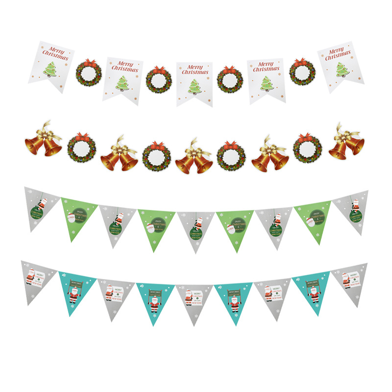 pet拉花拉旗生日派对现场背景墙装扮拉旗彩旗横条横幅三角旗装饰