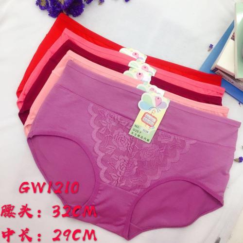 Foreign Trade Underwear Women‘s Underwear Lace Stitching Briefs High Waist Mummy Pants Factory Direct Sales 