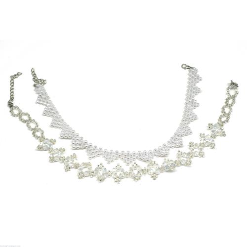 Korean Temperament Fairy Pearl Necklace Hand-Woven Collar Neckband Clavicle Chain Gift Geometric Pearl Necklace