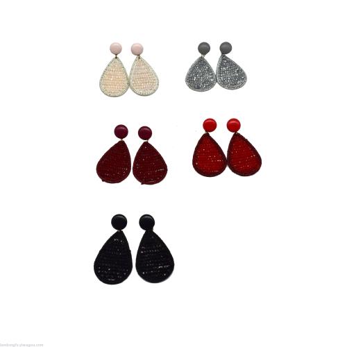aliexpress popular online celebrity simple fashion street shot handmade row beads crystal drop earrings earrings