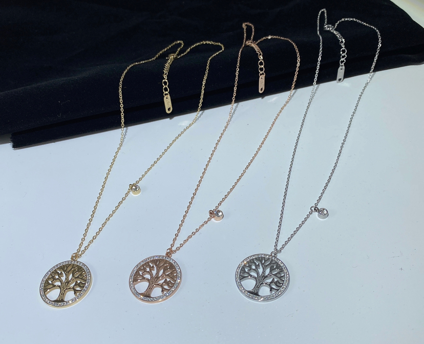 钛钢饰品锁骨链幸运发财树系列款厂家直销爆款项链百搭时尚女士