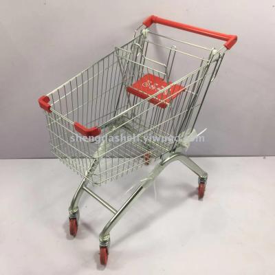 Shopping cart supermarket shopping cart shopping mall trolley European 60 liter PU wheel trolley