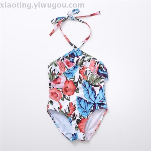 swimwear foreign trade new printed one-piece bikini parent-child suit nylon quality sexy fashion factory direct sales