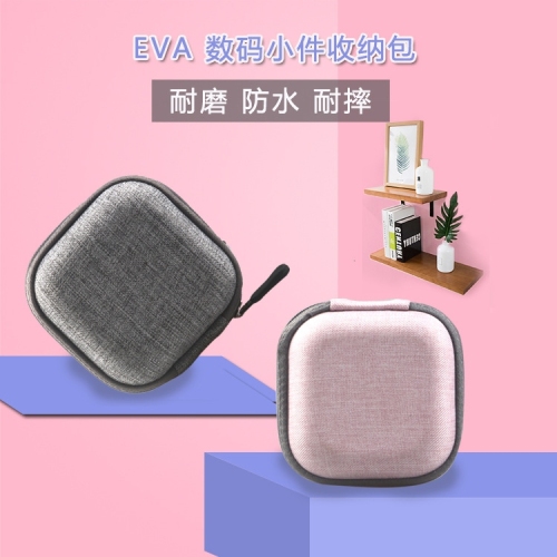 eva earphone storage bag multifunctional digital data cable earphone storage box eva bluetooth earphone bag