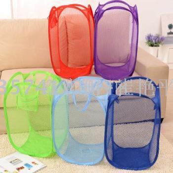 four-side mesh color net laundry basket basket foldable laundry basket laundry basket laundry basket laundry storage basket