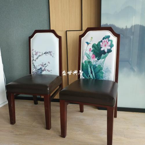 Shangrao Chain Catering Furniture Factory Customized Local Restaurant Box Solid Wood Dining Chair Seafood Restaurant Oak Chair