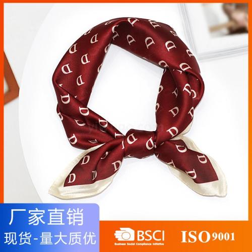 Japanese and Korean Sweet New Dongdaemun Thin Scarf Spring and Summer Hot-Selling Free Shipping Scarf All-Matching Literary Decoration Small Square Towel