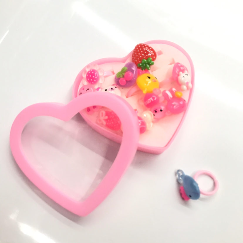 儿童戒指随机混款小可爱小清新小盒子装12个装详情1