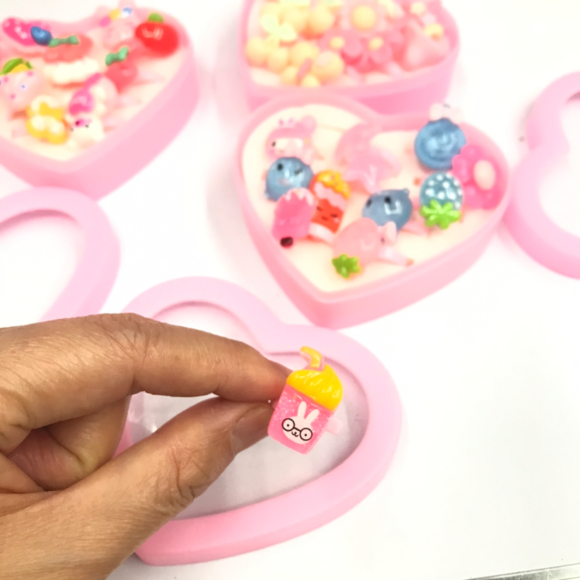 儿童戒指随机混款小可爱小清新小盒子装12个装详情6