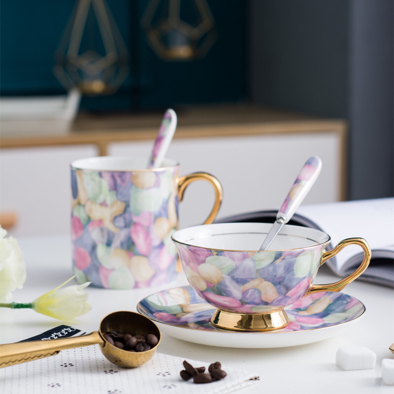 高骨瓷陶瓷礼品咖啡杯碟茶杯水杯套装