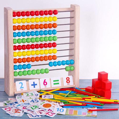 Kindergarten Elementary School Student Counter Learning Tool Computing Rack Children Abacus Mathematical Arithmetic Stick Arithmetic Early Education Toys 