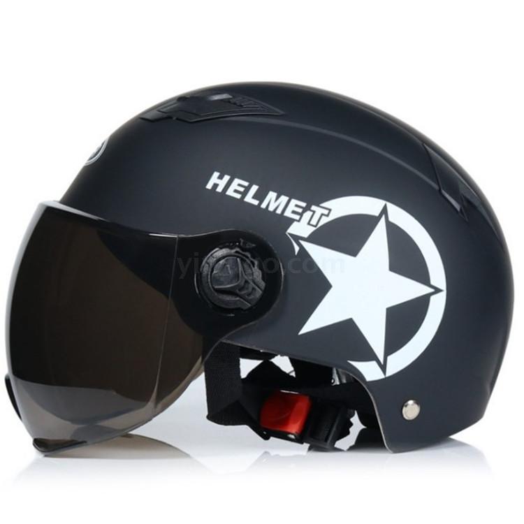 哈雷头盔摩托头盔半盔骑行安全帽 男女电动车电瓶车安全头盔夏盔