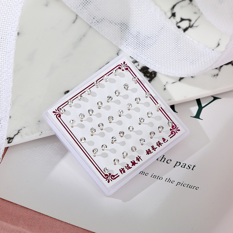 新款水晶彩钻韩版时尚简约个性耳钉塑料耳针潮流气质耳环厂家直销