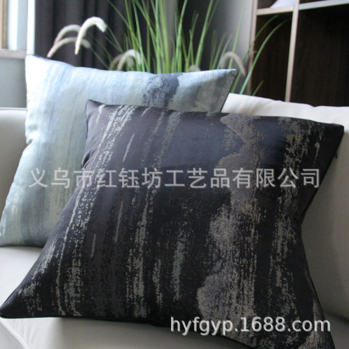 Sofa Pillow Cushion Summer New Chinese Style Light Luxury Back Cushion Square Back Cushion Back Pillow Core pillowcase Removable and Washable