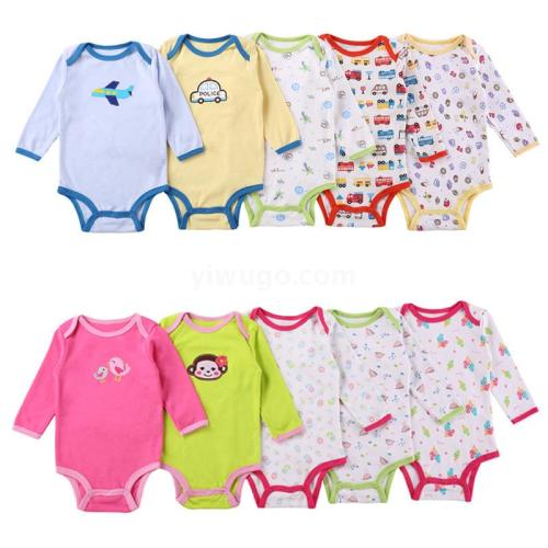 Factory Direct Sales Baby Long-Sleeved Triangle Romper Baby Sheath Baby Long-Sleeved Romper Romper