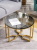 Nordic light luxury round tea table glass web celebrity simple modern round table of iron art