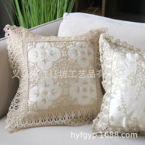 lace sofa pillowcase lace european cushion living room bedside pillow bay window model room pillow home decoration