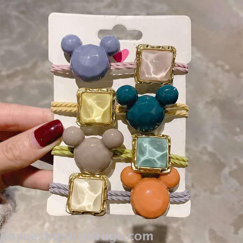 饰品韩版水果发绳米奇头绳皮筋仿水晶马尾发圈丸子头发饰小饰品