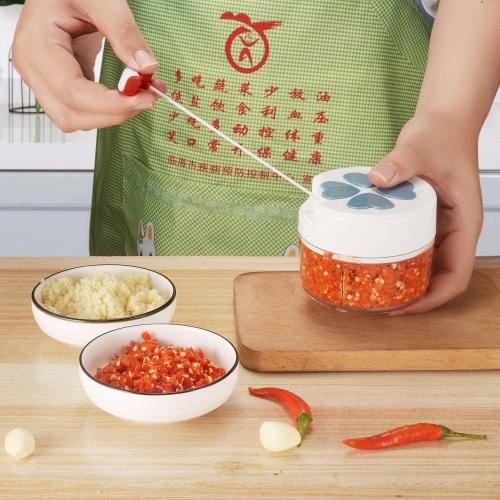 Multi-Function Hand Pull Garlic Press Household Mini Garlic Grinder Manual Chili Minced Meat Blender