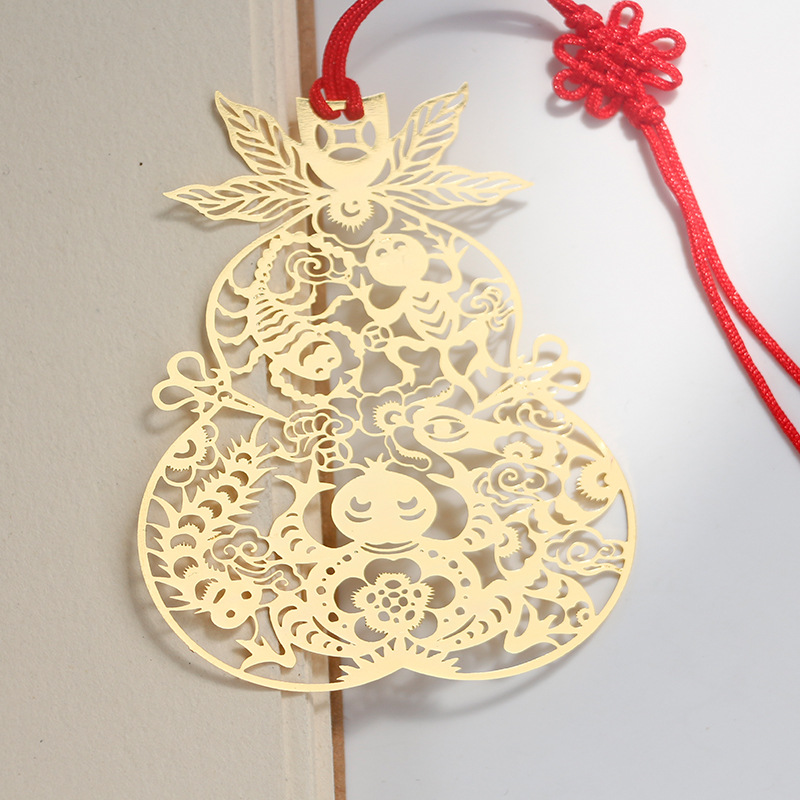 镂空片 金属书签金属定制工厂文创腐蚀黄铜精致学生书签定制批发