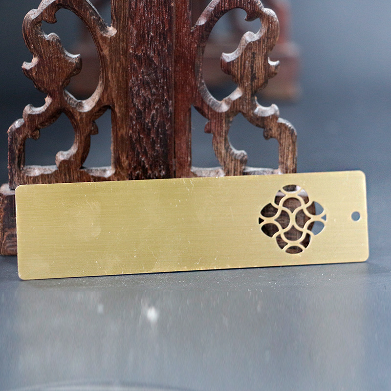 不锈钢金属书签中国风镂空电镀白板雕刻校园学生用品定制书签刻字