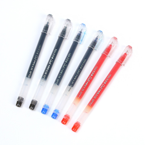 Factory Direct Sales Large Capacity Full Needle Tube Gel Pen Simple Transparent Penholder 0.5mm Watercolor Pen Wholesale Customizable