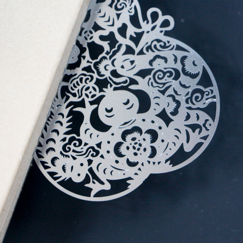 不锈钢书签定制 中国风文创礼品创意金属镂空葫芦腐蚀书签定做