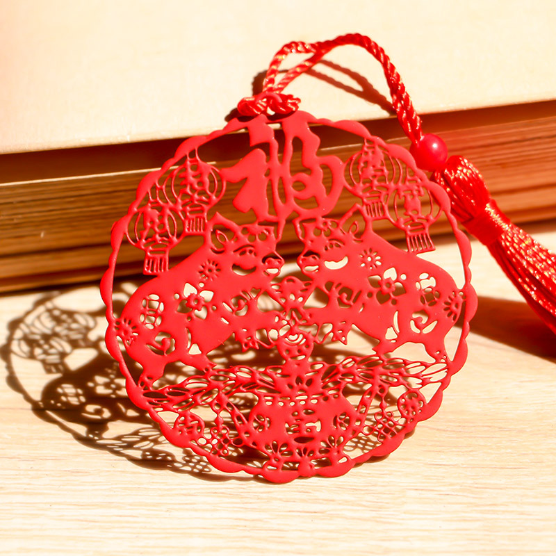 厂家定制书签 创意金属烤漆剪子工艺文创公司定做生肖批发书签