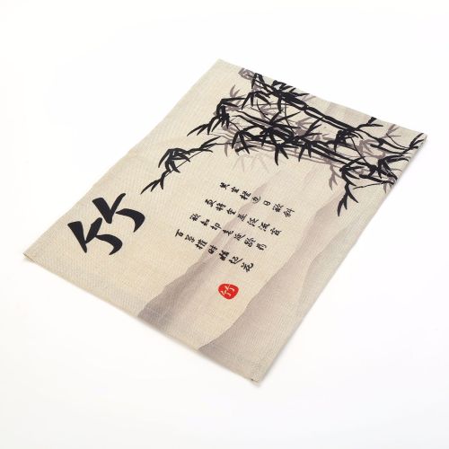 creative plum orchid bamboo chrysanthemum chinese style linen placemat personality chinese fabric placemat restaurant tablecloth factory direct sales