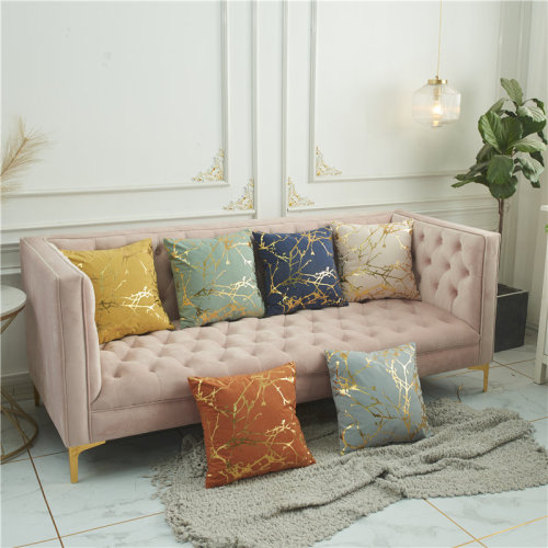 new pillow cover pillow sofa combination lambswool geometric bronzing pillow cover multi-color optional seat cover