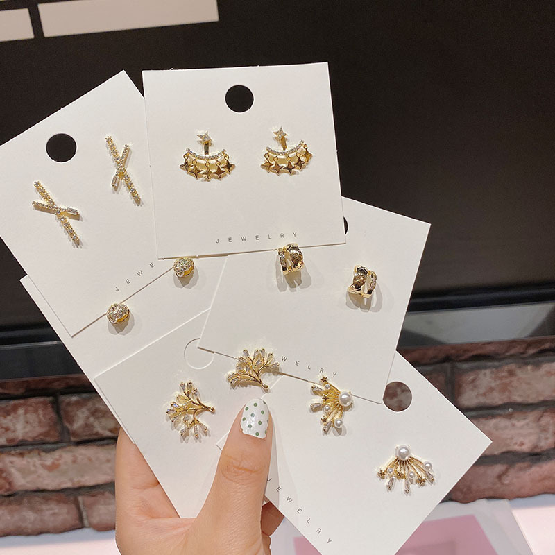 新款铜微镶银针防过敏耳钉耳饰耳环时尚百搭精致女东大门气质批发