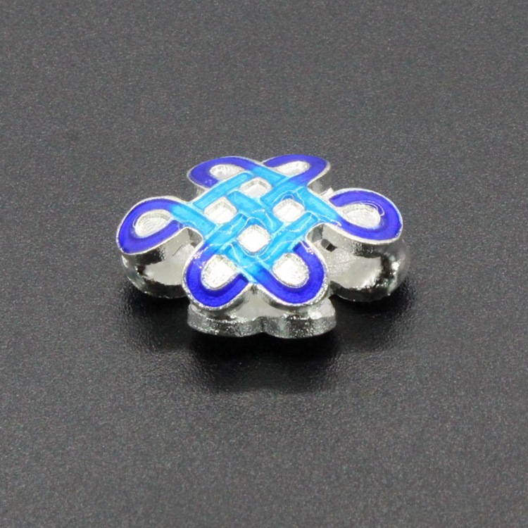 合金滴油烧蓝珐琅DIY饰品配件隔珠背云景泰蓝18*13中国结珠子073