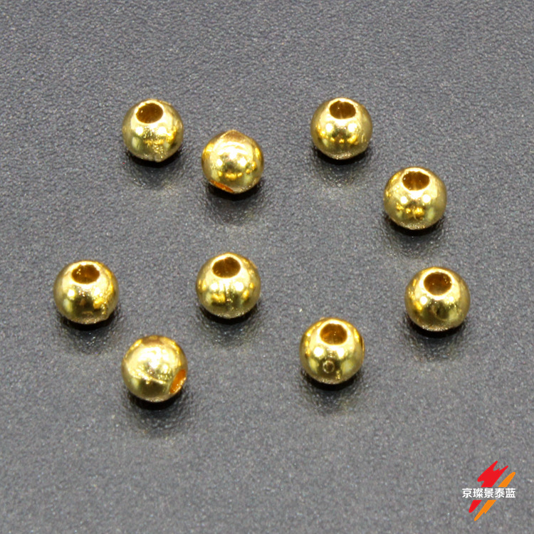 现货批发合金压铸电镀隔珠DIY饰品装配隔珠3mm光面圆珠隔件004