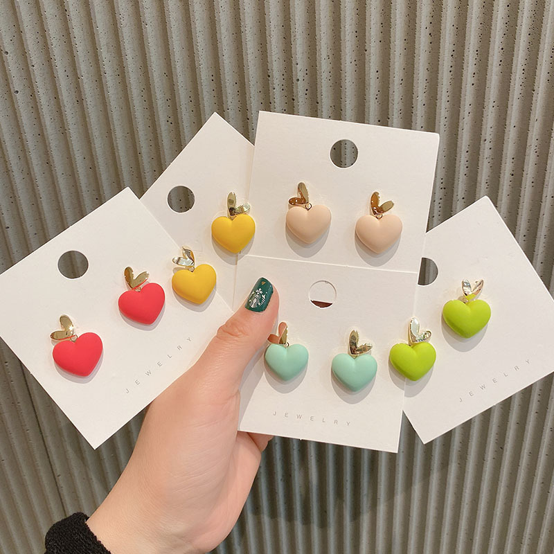 20新款银针东大门时尚爱心糖果925银针淑女春夏可爱清新直销批发