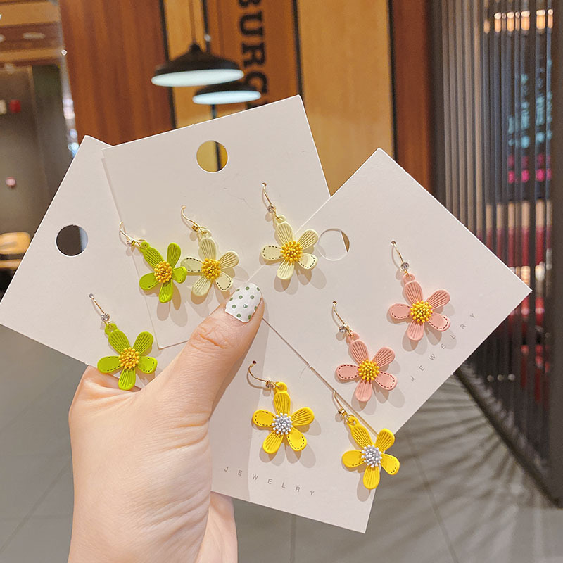 20新款春夏雏菊太阳花银针日韩风清新可爱东大门时尚爆款网红耳环