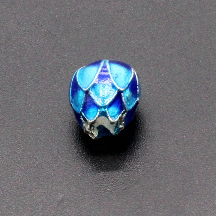 合金滴油烧蓝珐琅古风DIY饰品配件隔珠景泰蓝9mm*9mm大孔珠024